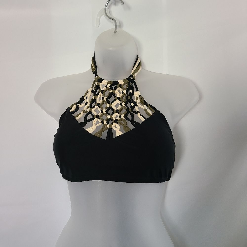 California Sunshine Macrame Design Bikini Swim Top‎ sz XL